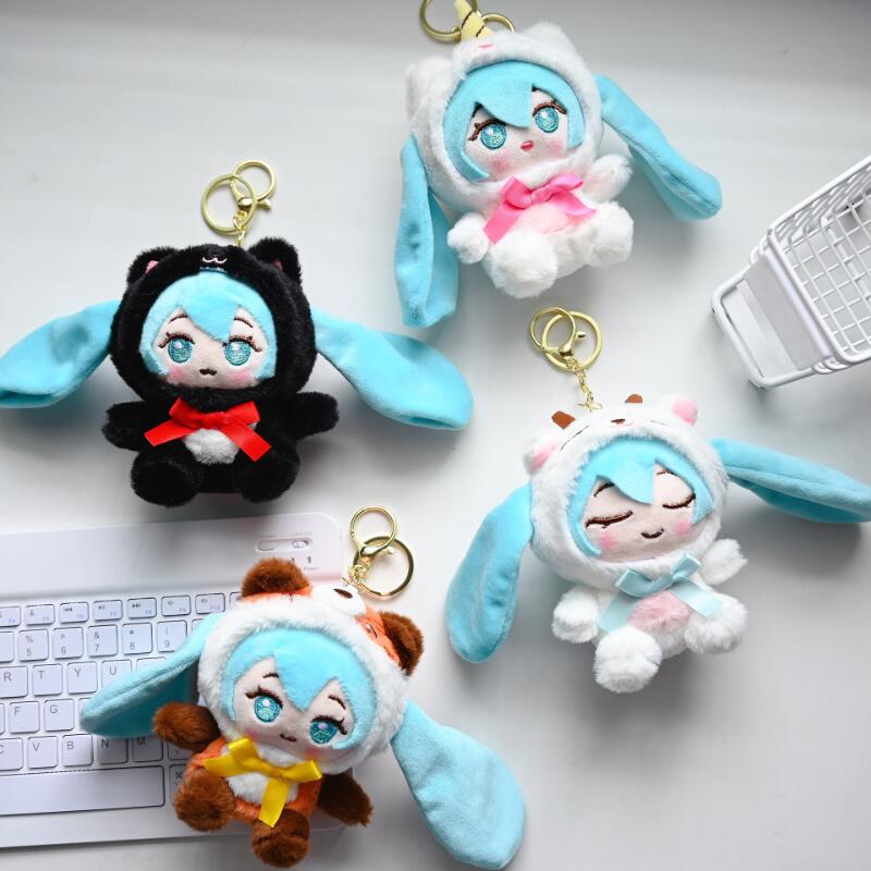 Japanese Lifestyle Goods - 和風初音ミクぬいぐるみ漫画ぬいぐるみキーホルダー学生通学バッグアクセサリー装飾アニメ周辺機器ギフト