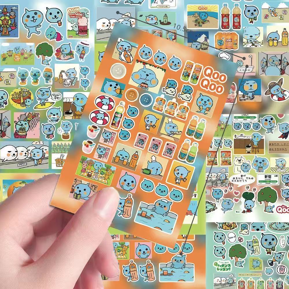 Japanese Lifestyle Goods - 8 個和風レトロブルー水滴フィルムカッティング漫画 Diy 電話ケース装飾素材ステッカー女の子のおもちゃギフト