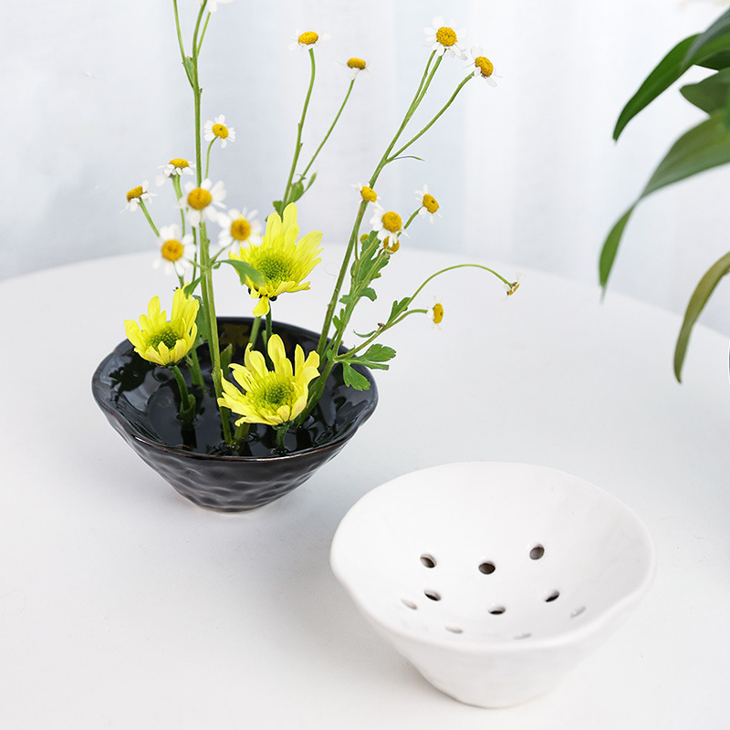 花のボウルセラミック色スタイル中国の花の配置器具日本のike - Ikebana Vase Kenzan のレビューと価格