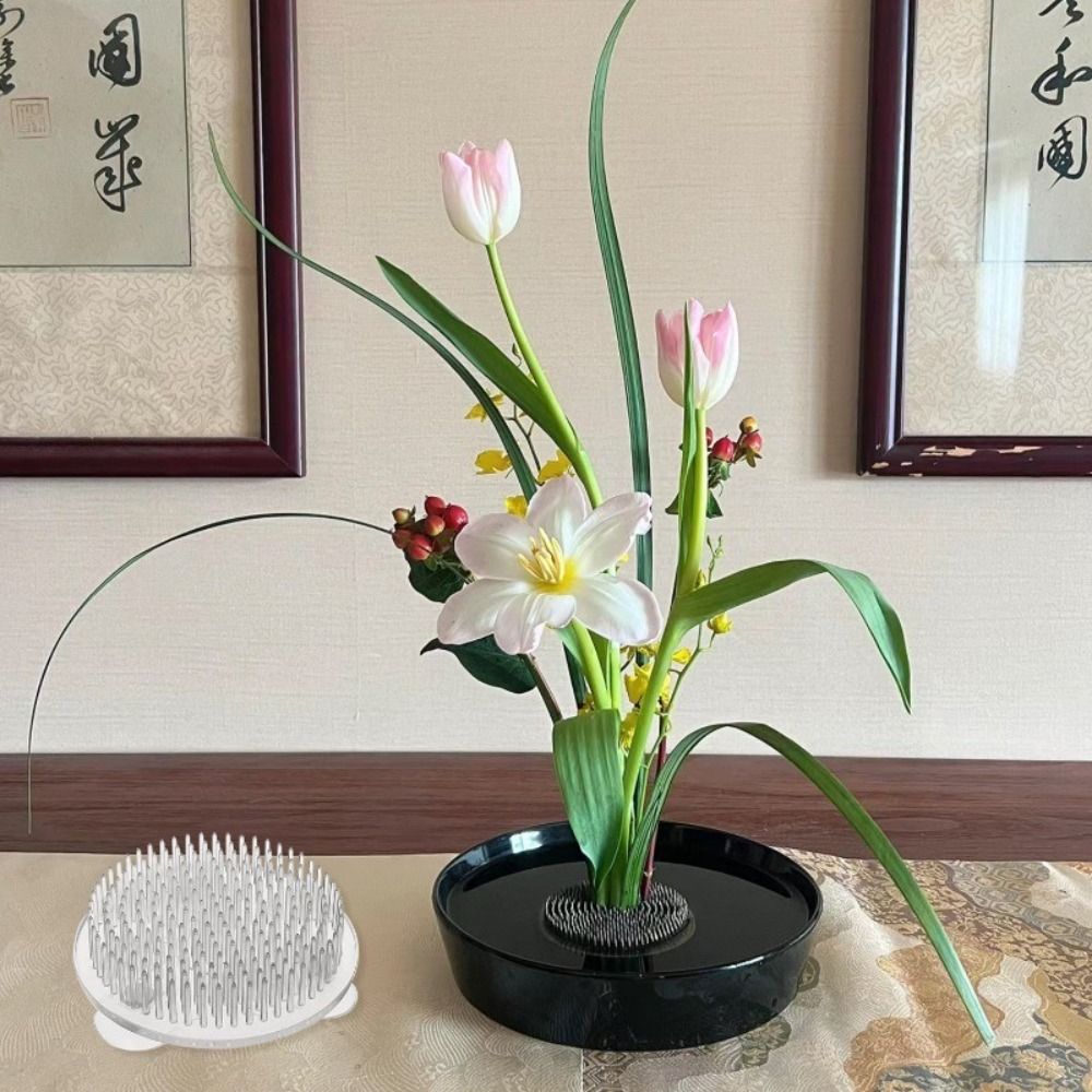 1/3 個透明生け花ステムホルダー円形 DIY アレンジメン - Ikebana Vase Kenzan のレビューと価格