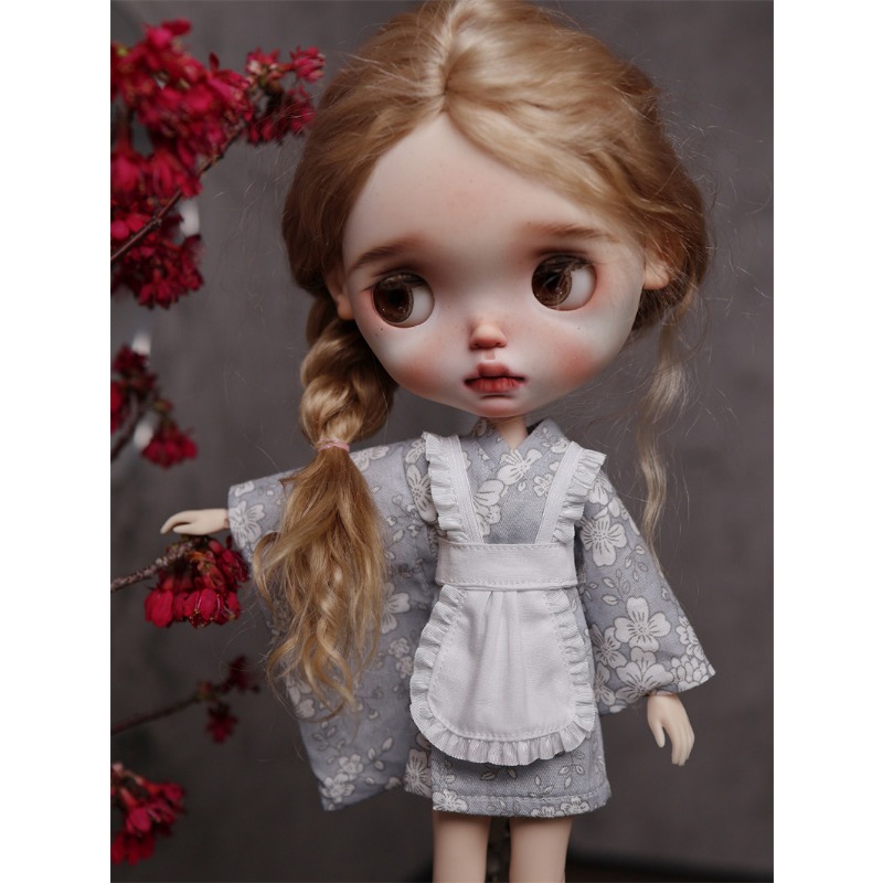 メイドスタイル和風着物浴衣スカート服モデル 1/6 ブライス - Japanese Lifestyle Goods のレビューと価格